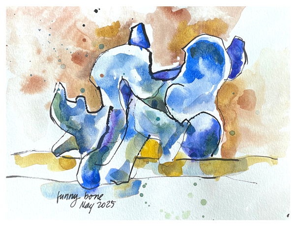 watercolor painting of bone by emily weil