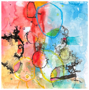 abstract mixed media painting by emily weil